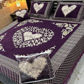 Fancy Velvet Bed Sheet Set - 4 Pieces  FVB 237